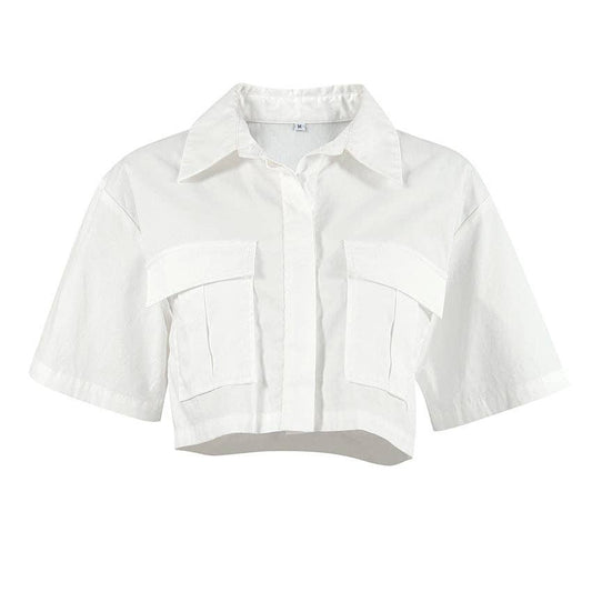 Karma Boxy Work Shirt - White